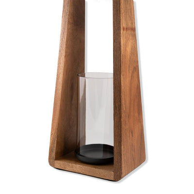 Wooden Lantern with Glass - Decor & Living - 3