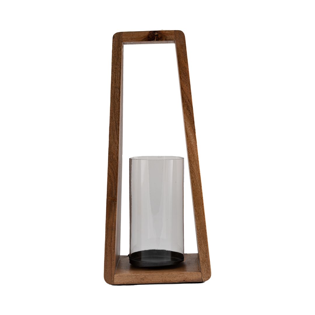 Wooden Lantern with Glass - Decor & Living - 4