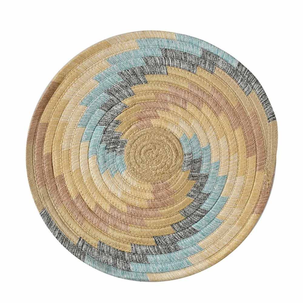 Polyjute Multi-Color Round Placemat - Pack of 2 - Dining & Kitchen - 2