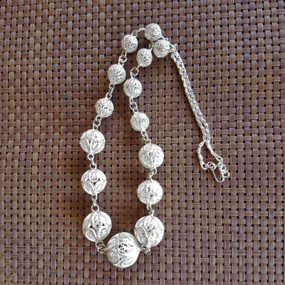 Spheres of Joy - Necklace with silver filigree balls SJ-968 - Fashion & Lifestyle - 2