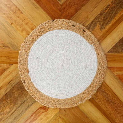 Jute Cotton Dual Round Placemat - Pack of 2 - Dining & Kitchen - 2