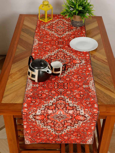 Cotton Polyester Printed Table Runner, Abstract, Diamond - Dining & Kitchen - 2