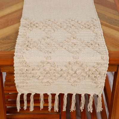 Knitted Tufted Table Runner Diamonds - Dining & Kitchen - 2