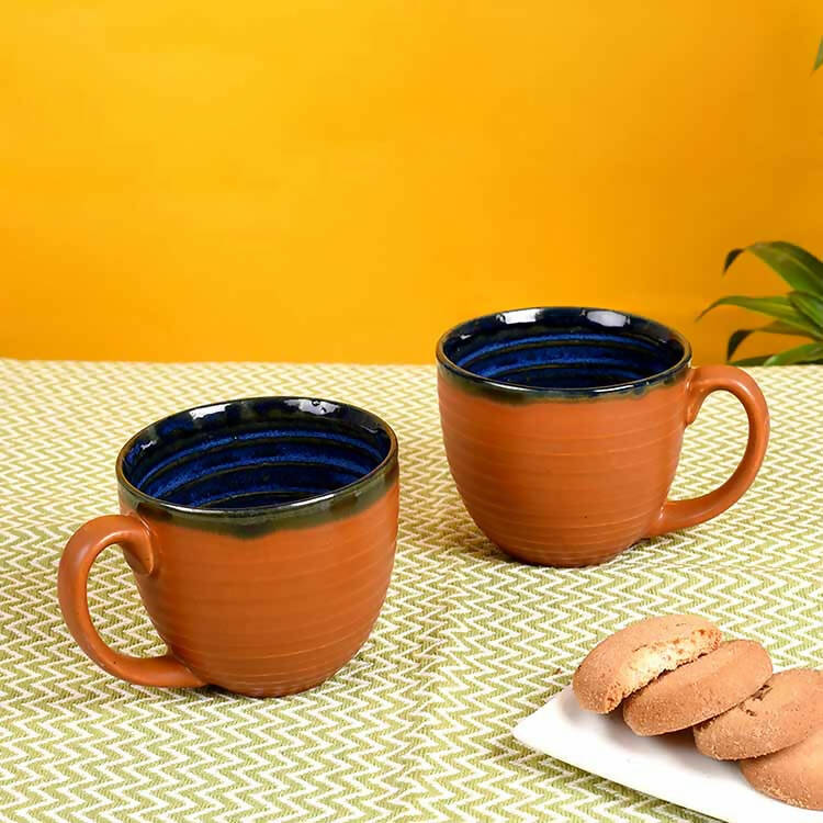 Coffee Mug Ceramic Brown - Set of 2 - Dining & Kitchen - 1