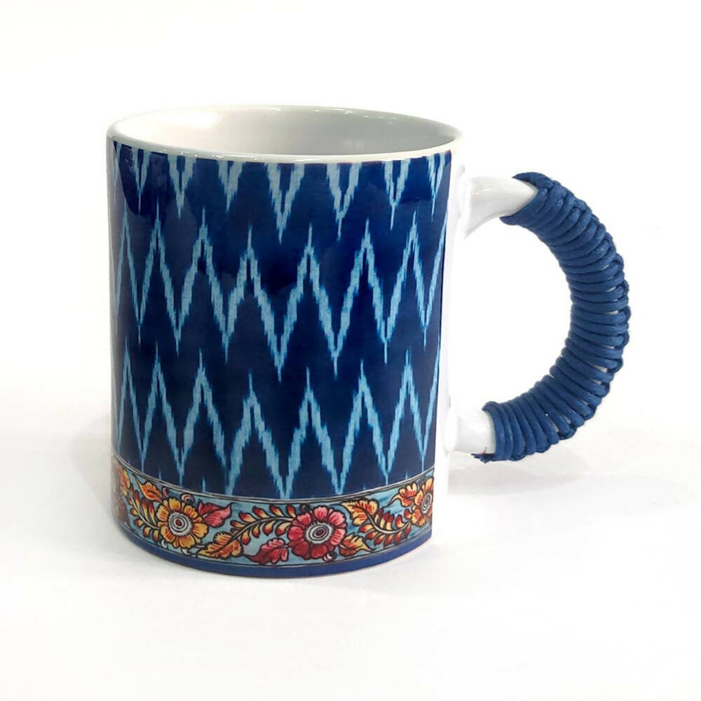 Ikkat Blue Coffee Mug - Dining & Kitchen - 1