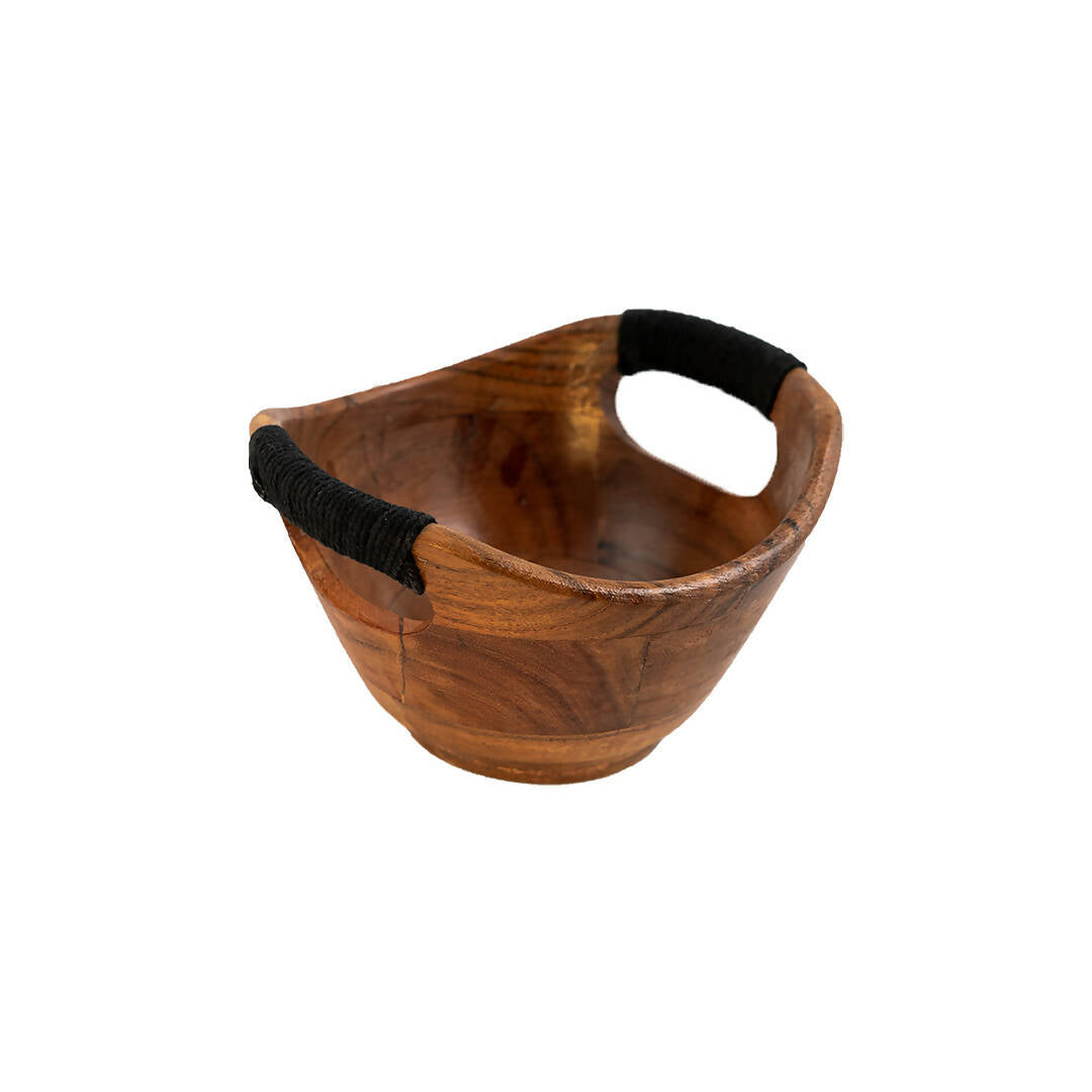 Serving Bowl Wooden Boat with Rope S - Dining & Kitchen - 2