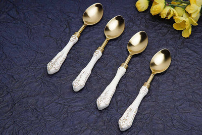 White Gold Stainless Steel Table Spoon (Set of 4) - Dining & Kitchen - 2