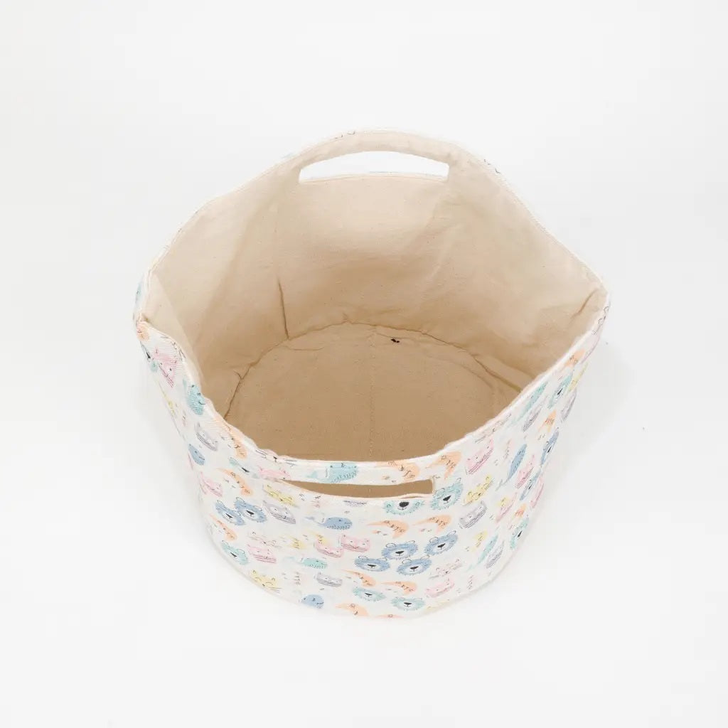Colorful Printed Cotton Polyester Basket Side Handle - Storage & Utilities - 2