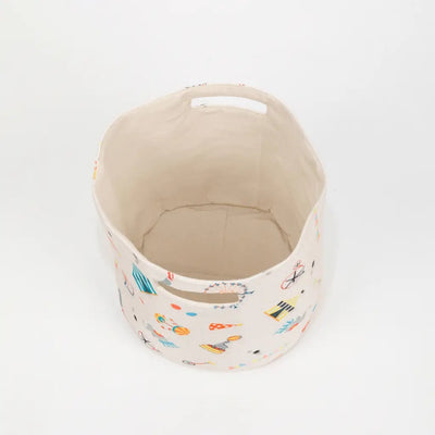 Colorful Printed Cotton Polyester Basket Side Handle - Storage & Utilities - 2