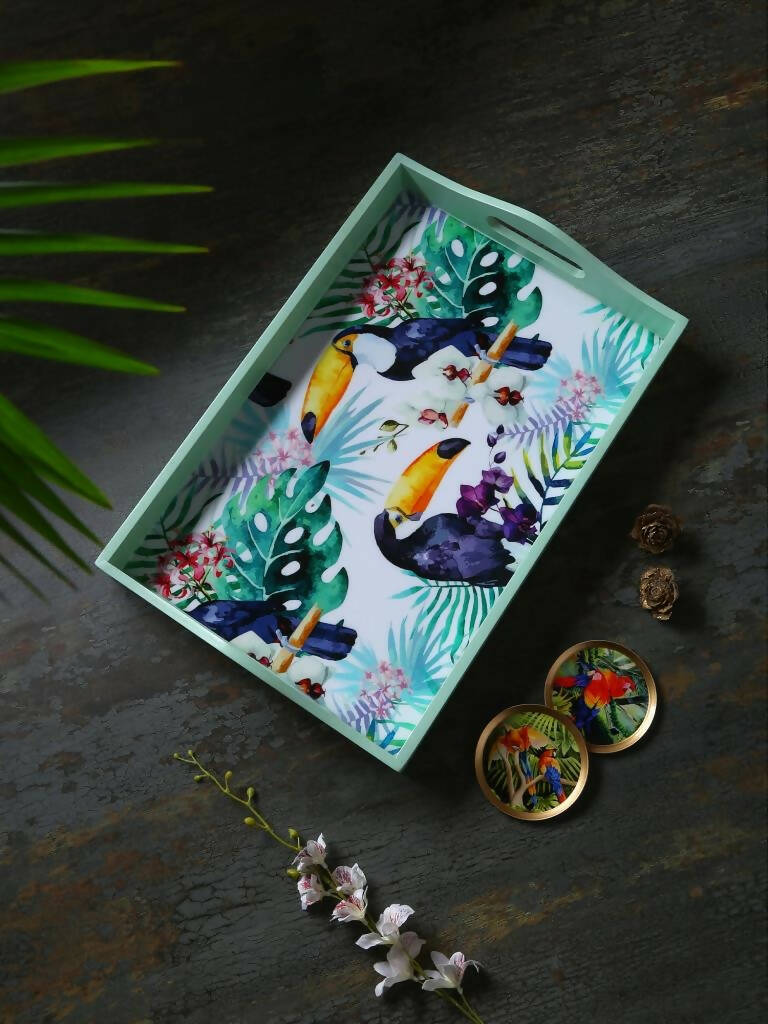 Macaw Bird Print Tray - Dining & Kitchen - 1