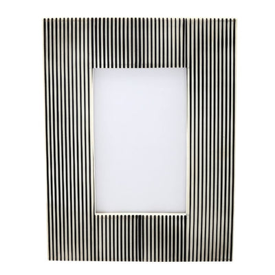 Photo Frame Black+White Resin Stripes - Decor & Living - 2