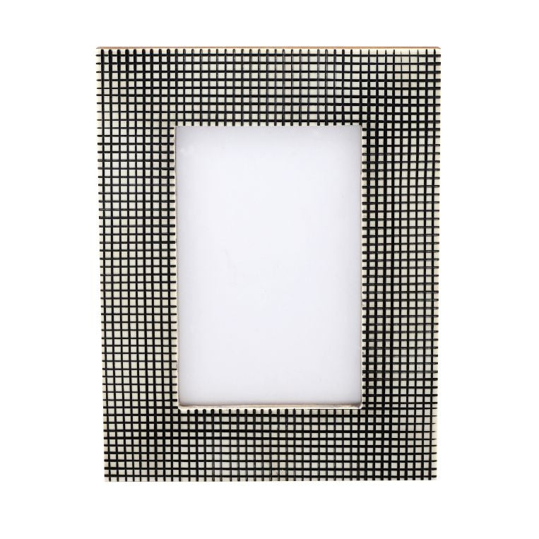 Photo Frame Black+White Resin Checks - Decor & Living - 2