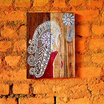 Wooden Hand Painted Wall Decor - Wall Decor - 1