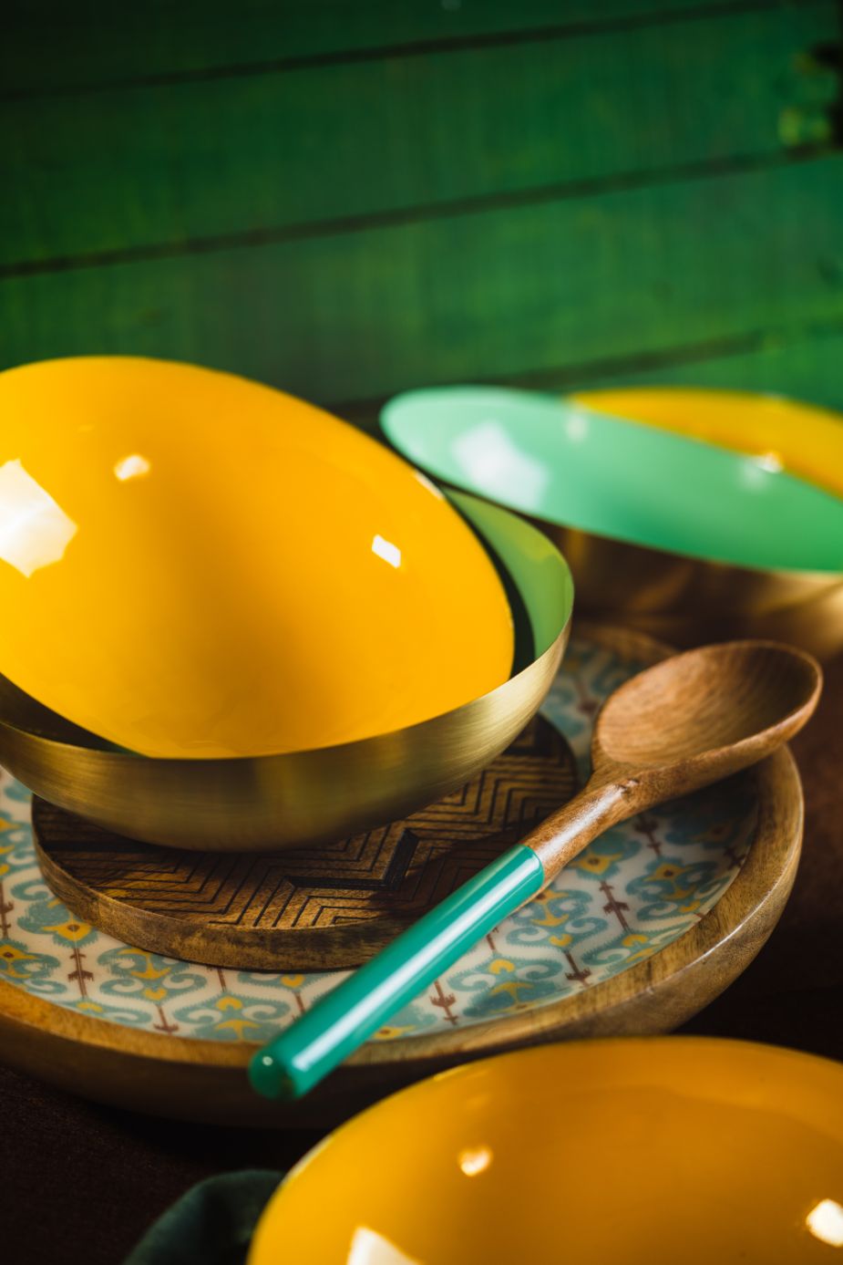 Serving Bowl Brass Yellow - Dining & Kitchen - 3