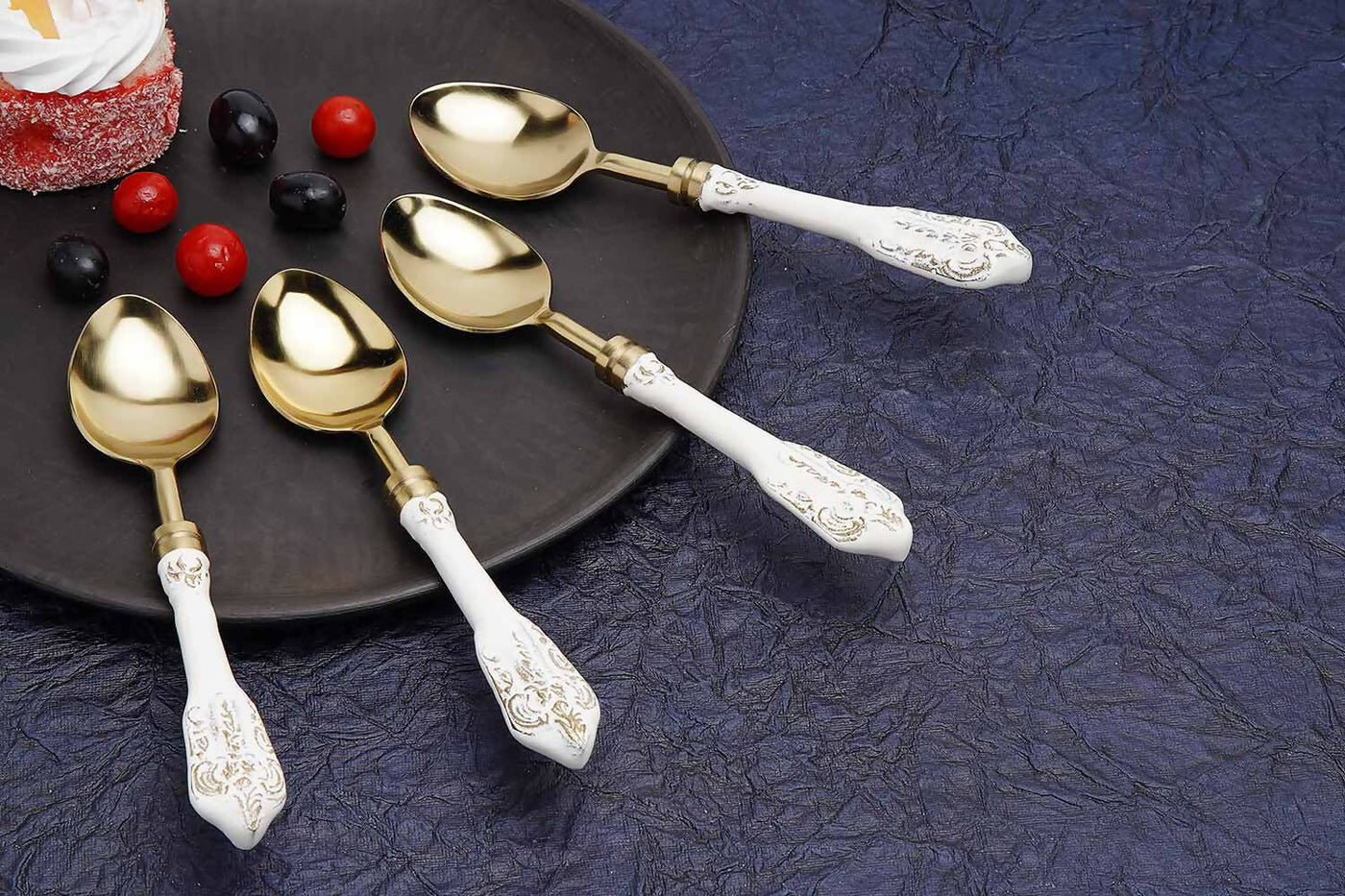 White Gold Stainless Steel Table Spoon (Set of 4) - Dining & Kitchen - 1
