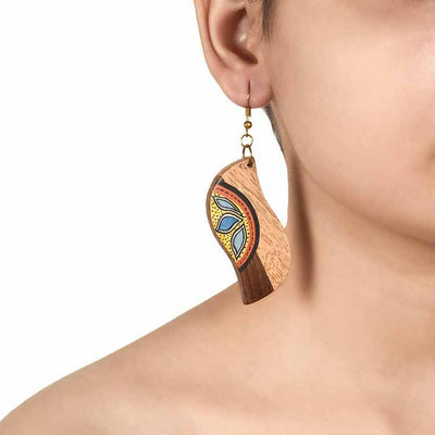 Orchid Handcrafted Tribal Wooden Earrings - Fashion & Lifestyle - 2