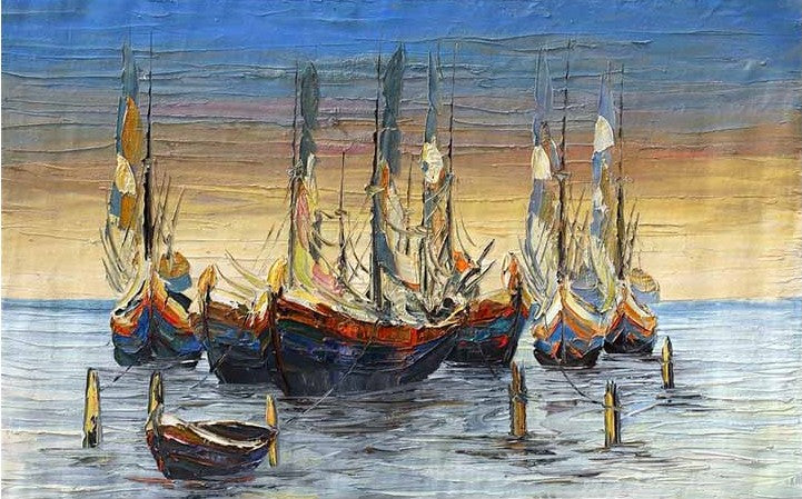 Fishing Boats by the Sea - Wall Decor - 2