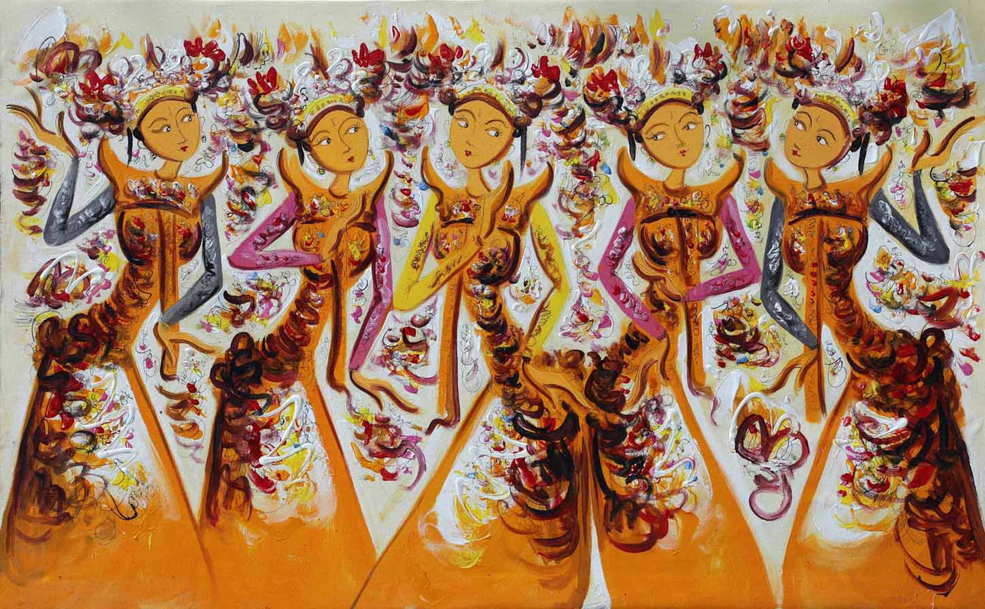Dancing Oriental Women - Wall Decor - 2