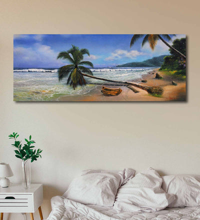 Tropical Beach with Palm Trees - Wall Decor - 1