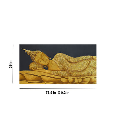 Golden Reclining Buddha - Wall Decor - 3