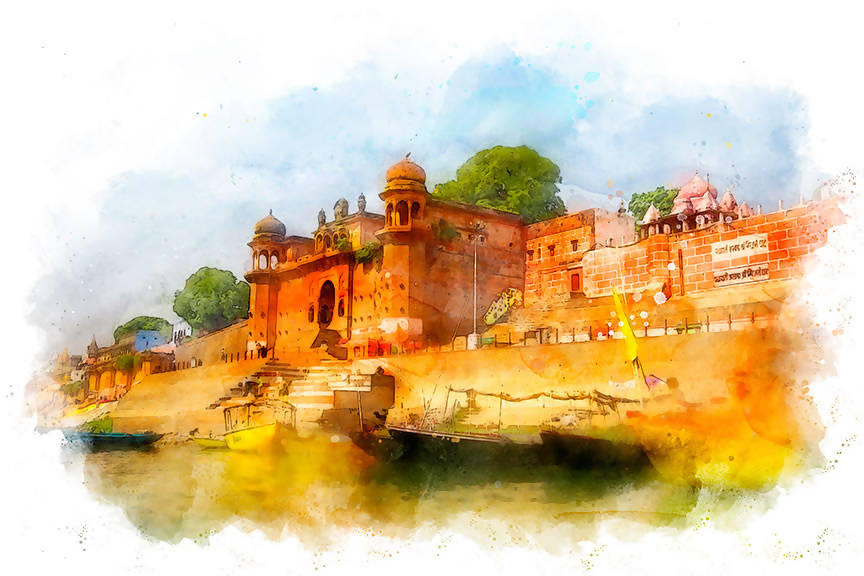 Ghats on the Ganges River, Varanasi 4 - Wall Decor - 2
