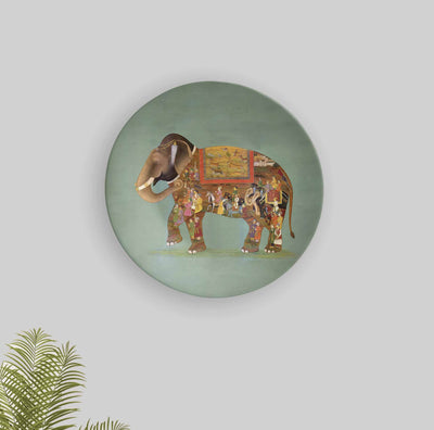 Royal Elephant Decorative Wall Plate - Wall Decor - 1