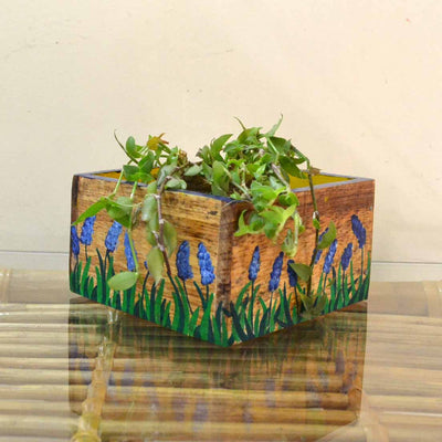 Hand Painted Wooden Planter - Set of 4 - Decor & Living - 2