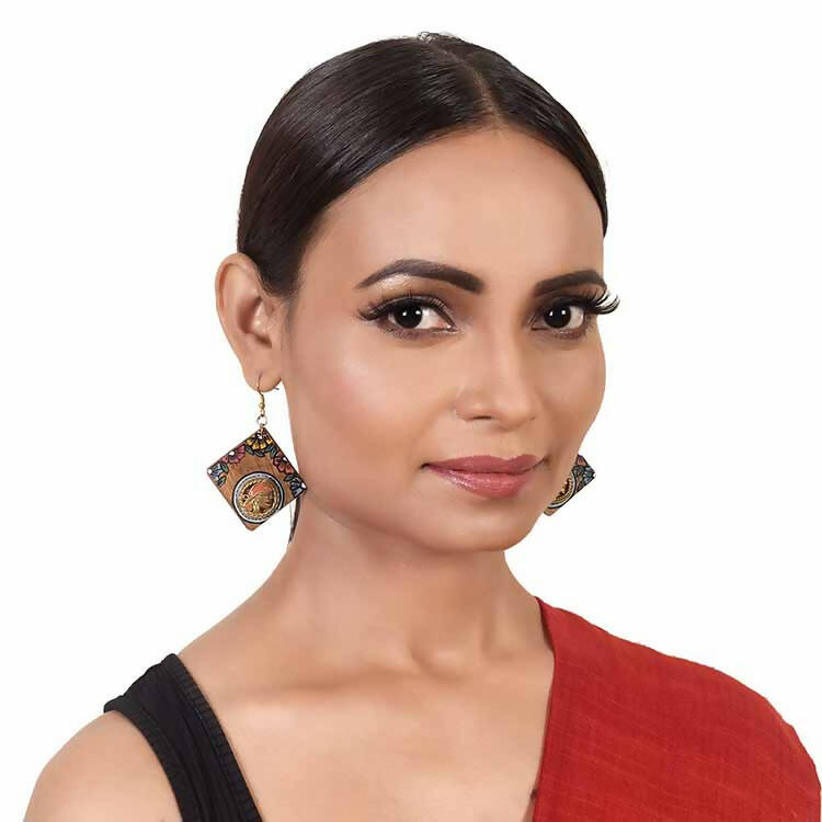 Butterfly-VII' Handcrafted Tribal Wooden Earrings - Fashion & Lifestyle - 4