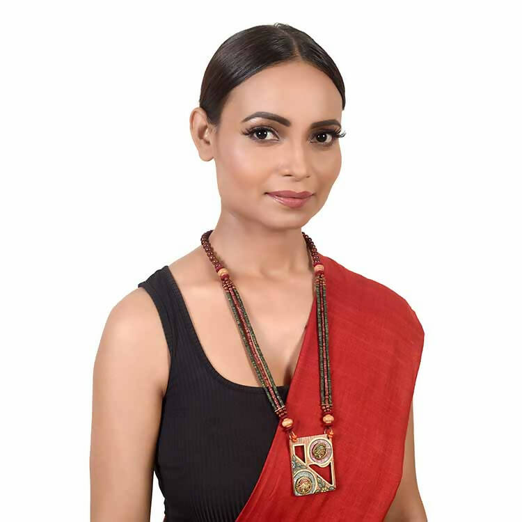 Two to Tango' Handcrafted Tribal Dhokra Necklace - Fashion & Lifestyle - 3