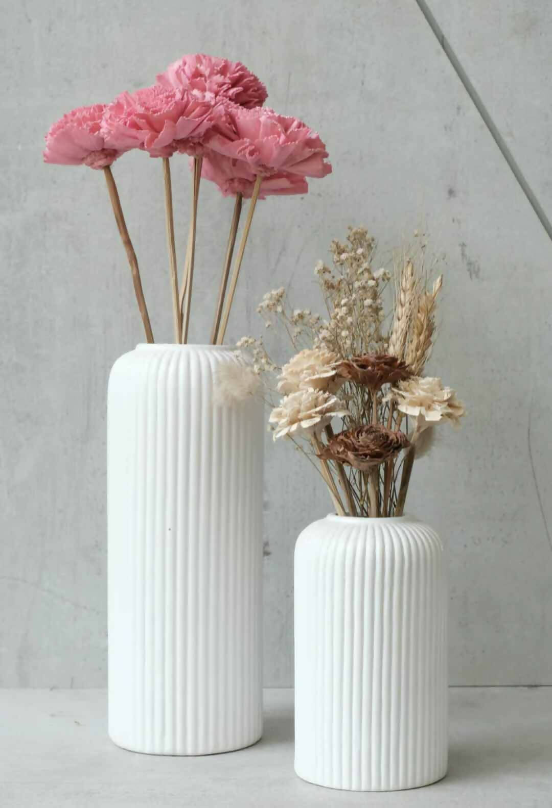 The Boho Ribbed Shell Vase - Decor & Living - 1