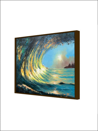 Blue Yellow Sunset and Ocean - Wall Decor - 3