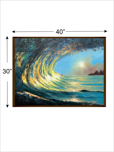 Blue Yellow Sunset and Ocean - Wall Decor - 4