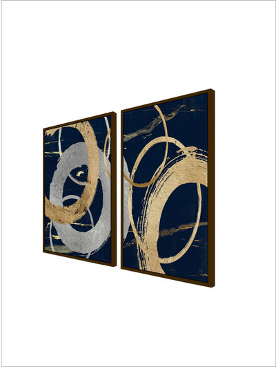Blue Gold Art (Multi-piece) - Wall Decor - 3