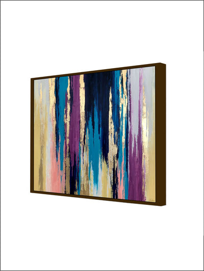 Pink Blue Gold Abstract - Wall Decor - 3