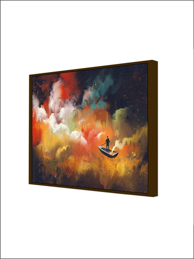 Man on a Boat in the Outer Space - Wall Decor - 3