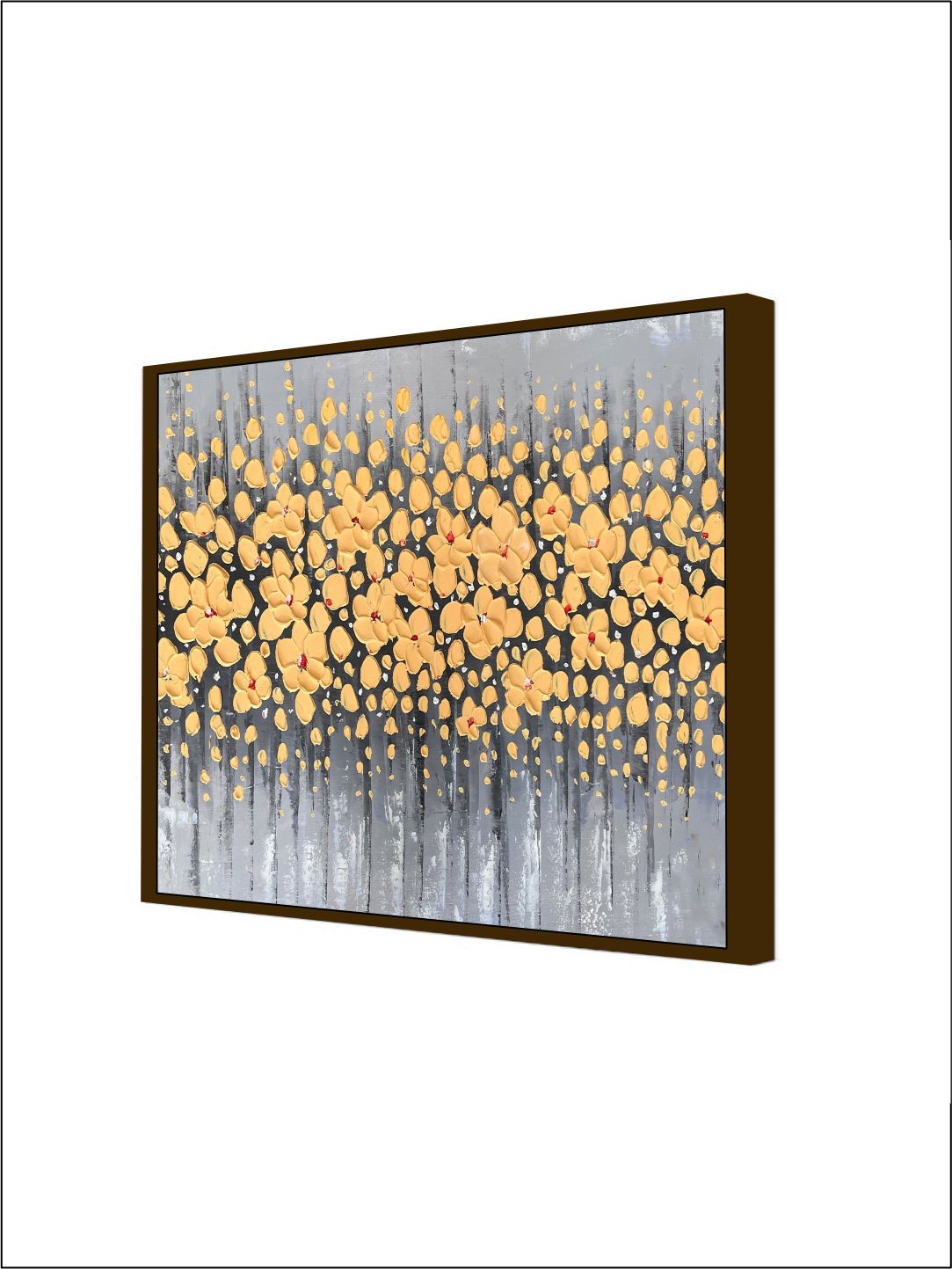 Golden Acrylic Flowers - Wall Decor - 3