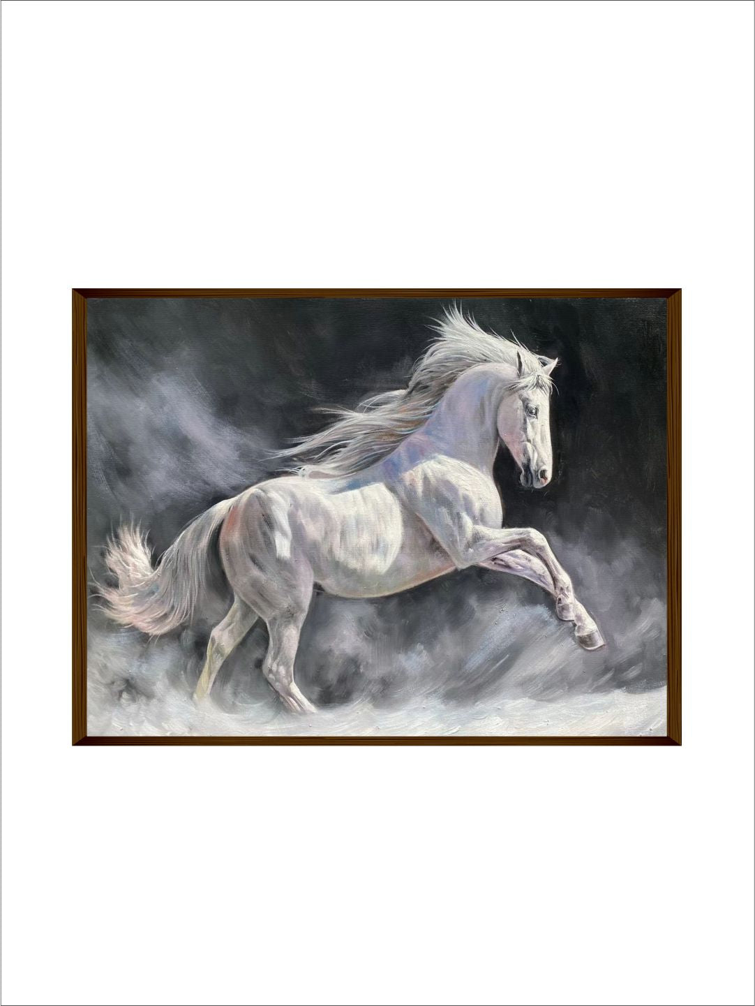 White Abstract Horse - Wall Decor - 2