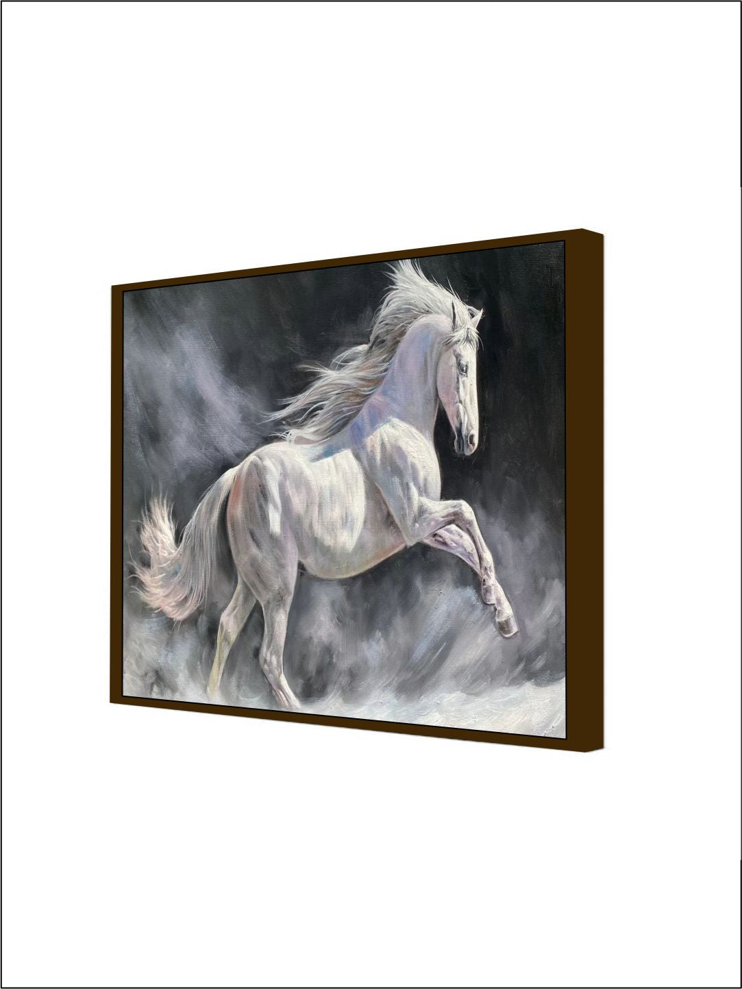White Abstract Horse - Wall Decor - 3