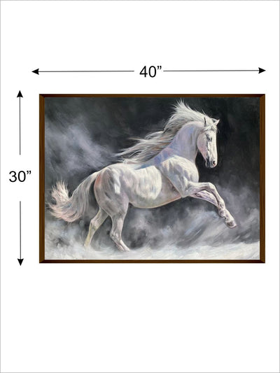 White Abstract Horse - Wall Decor - 4
