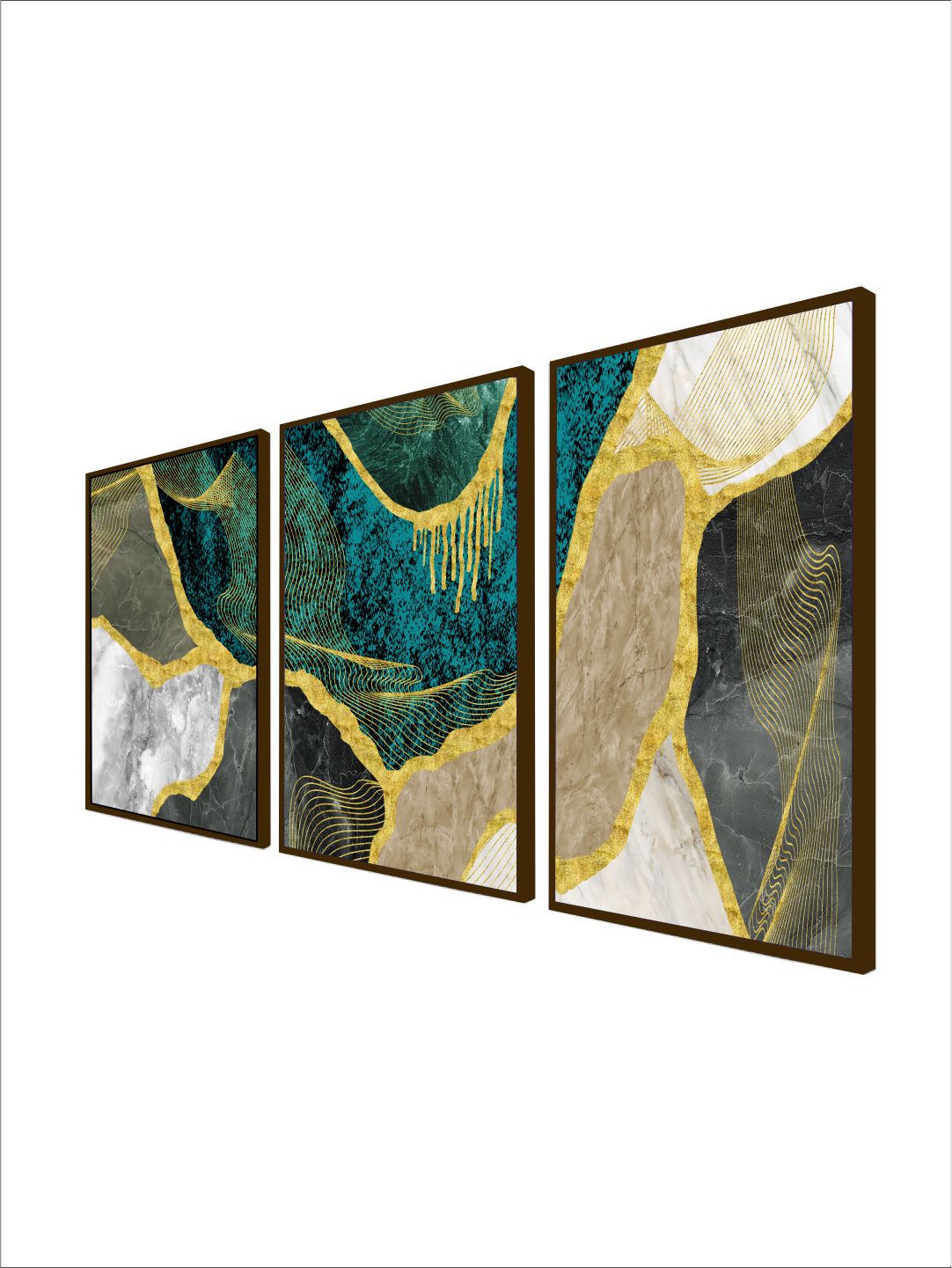 Nordic Golden Set of 3 (Multi-piece) - Wall Decor - 3