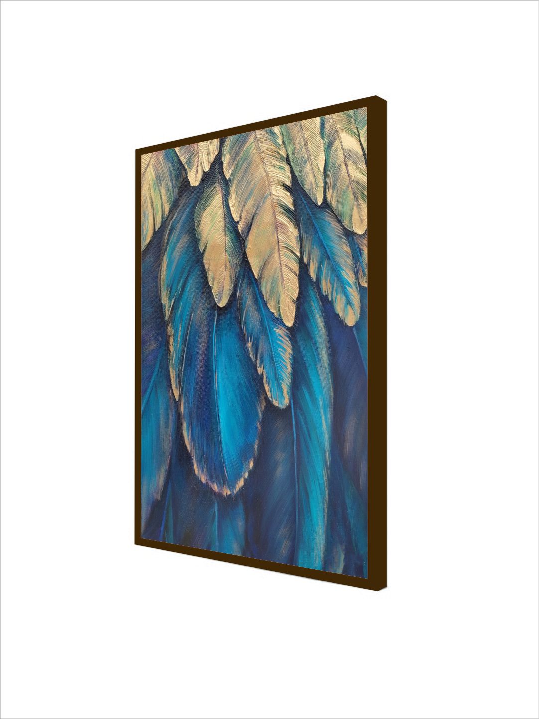 Blue Gold Leaves - Wall Decor - 3