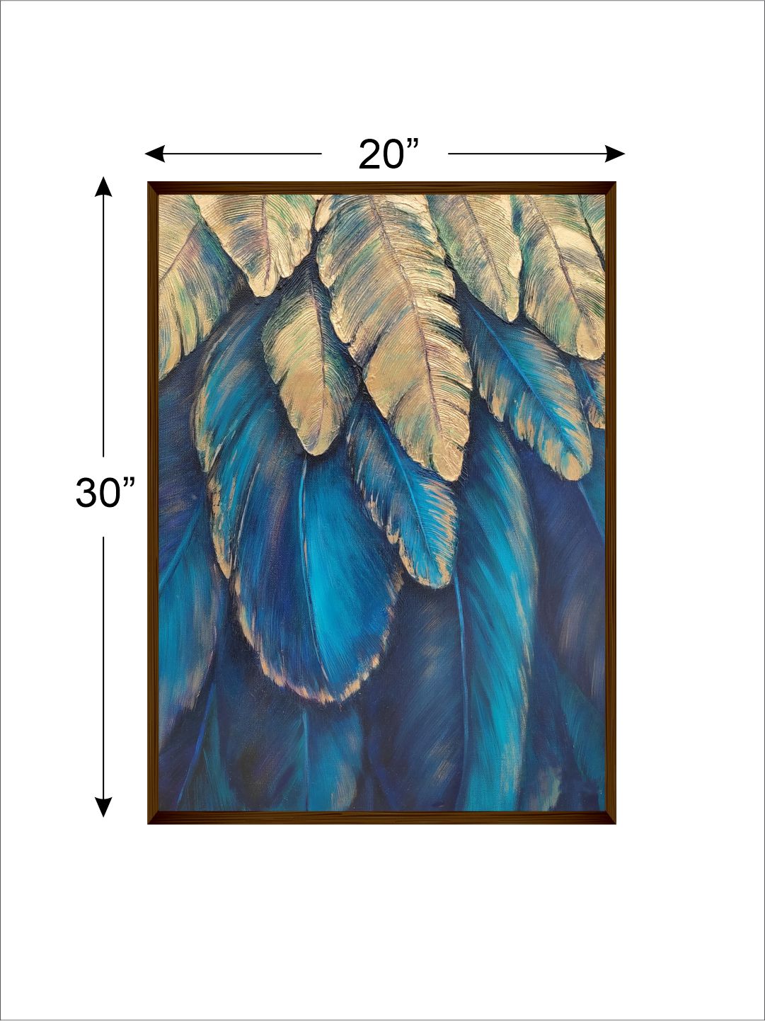 Blue Gold Leaves - Wall Decor - 4