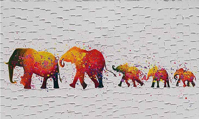 Marching Elephants - Wall Decor - 2