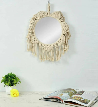 Macrame Mirror Hanging Wall Decor - Decor & Living - 1