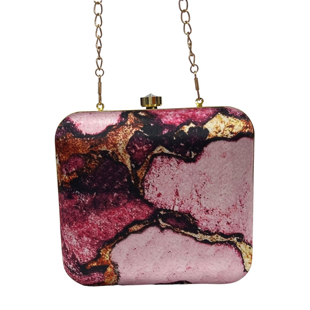 Pink Marble Square Clutch - Fashion & Lifestyle - 2