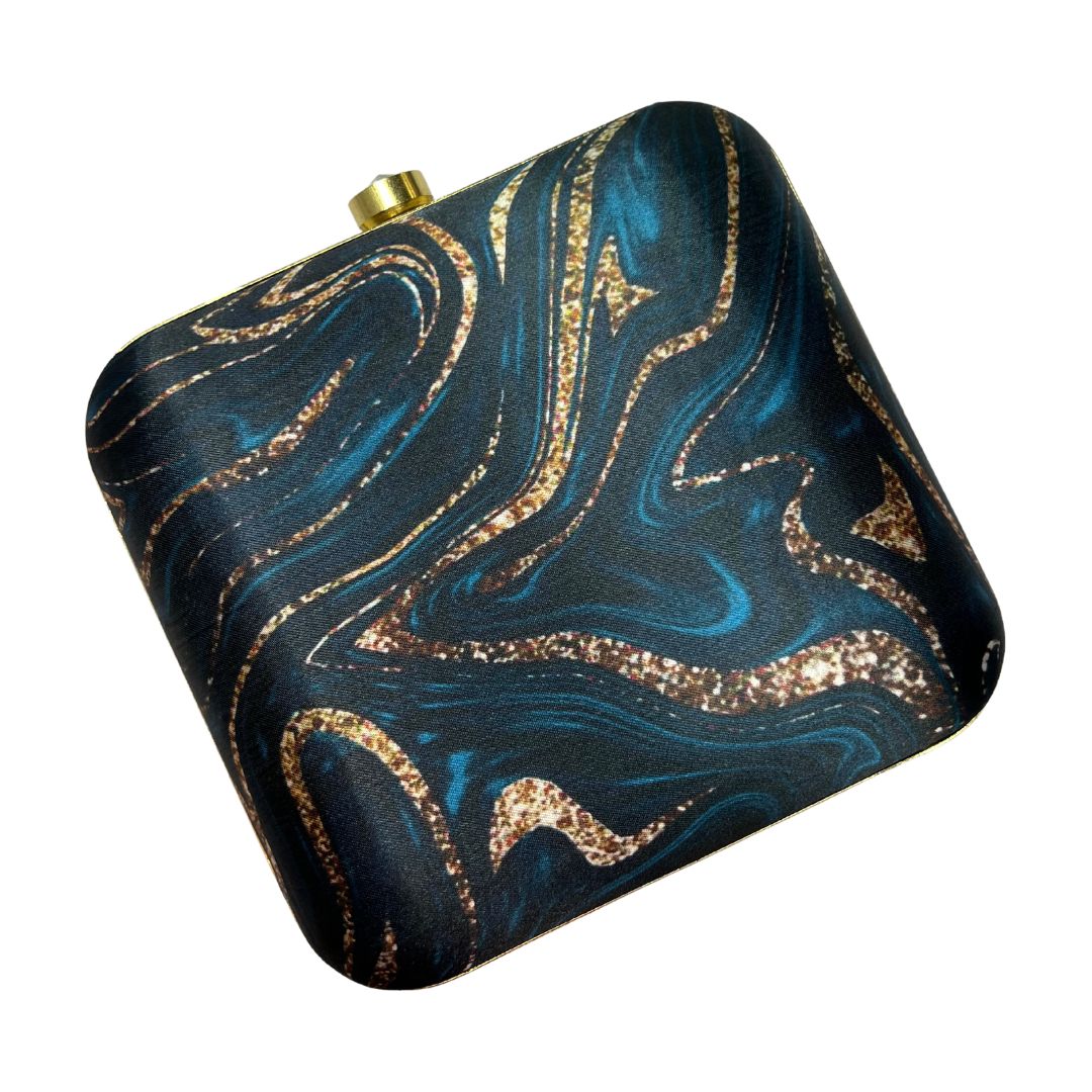 Blue Marble Square Clutch - Fashion & Lifestyle - 6