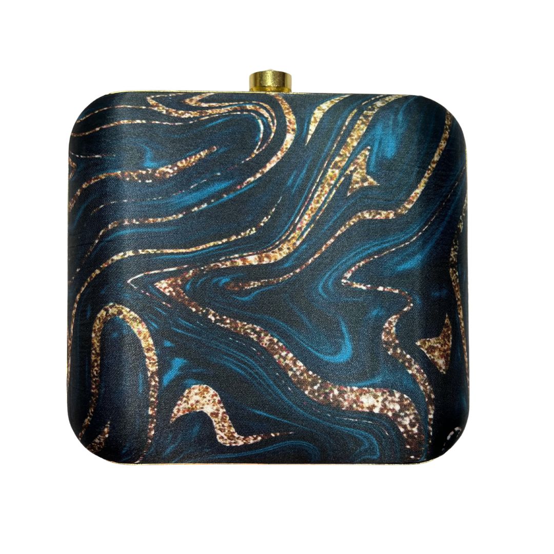 Blue Marble Square Clutch - Fashion & Lifestyle - 2
