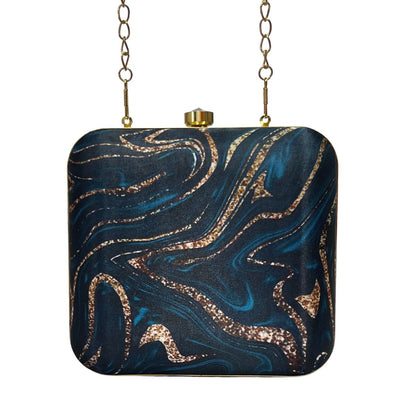 Blue Marble Square Clutch - Fashion & Lifestyle - 3