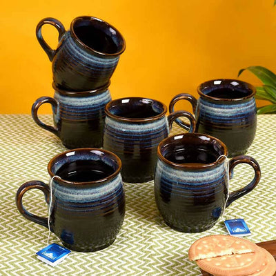 Cup Ceramic Dark Blue - Set of 6 - Dining & Kitchen - 1