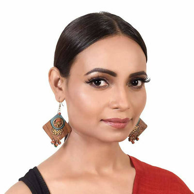Butterfly-IV' Handcrafted Tribal Wooden Earrings - Fashion & Lifestyle - 3
